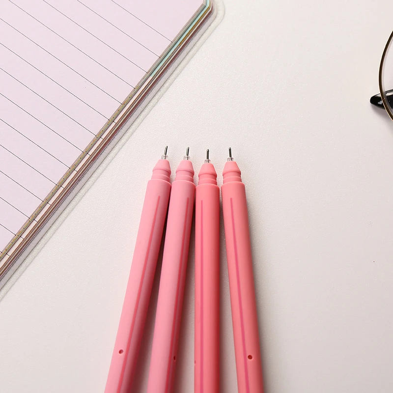 4 шт./лот детские розовые гелевые ручки с фламинго 0 5 мм черные чернила