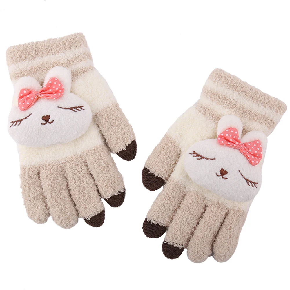 

2019 New Fashion Gloves Knitted Women Touch Screen New Winter Knitted Gloves Warm Lovely Mittens Gloves