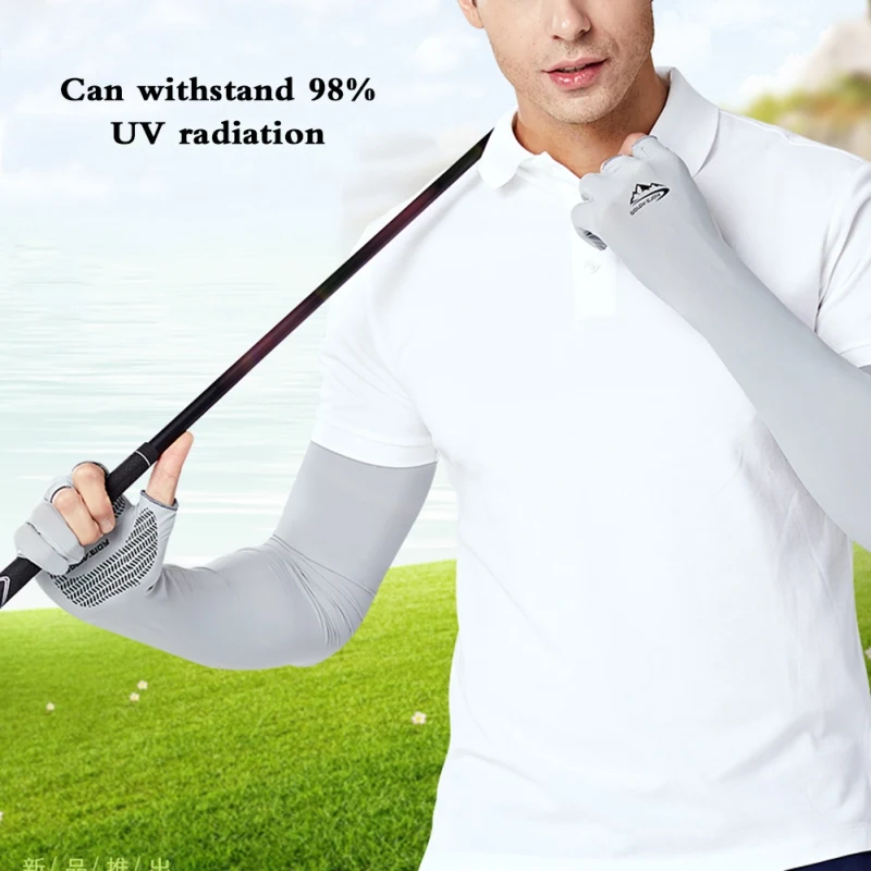 

UV Protection Cooling Arm Sleeves Gloves Sunblock Protective