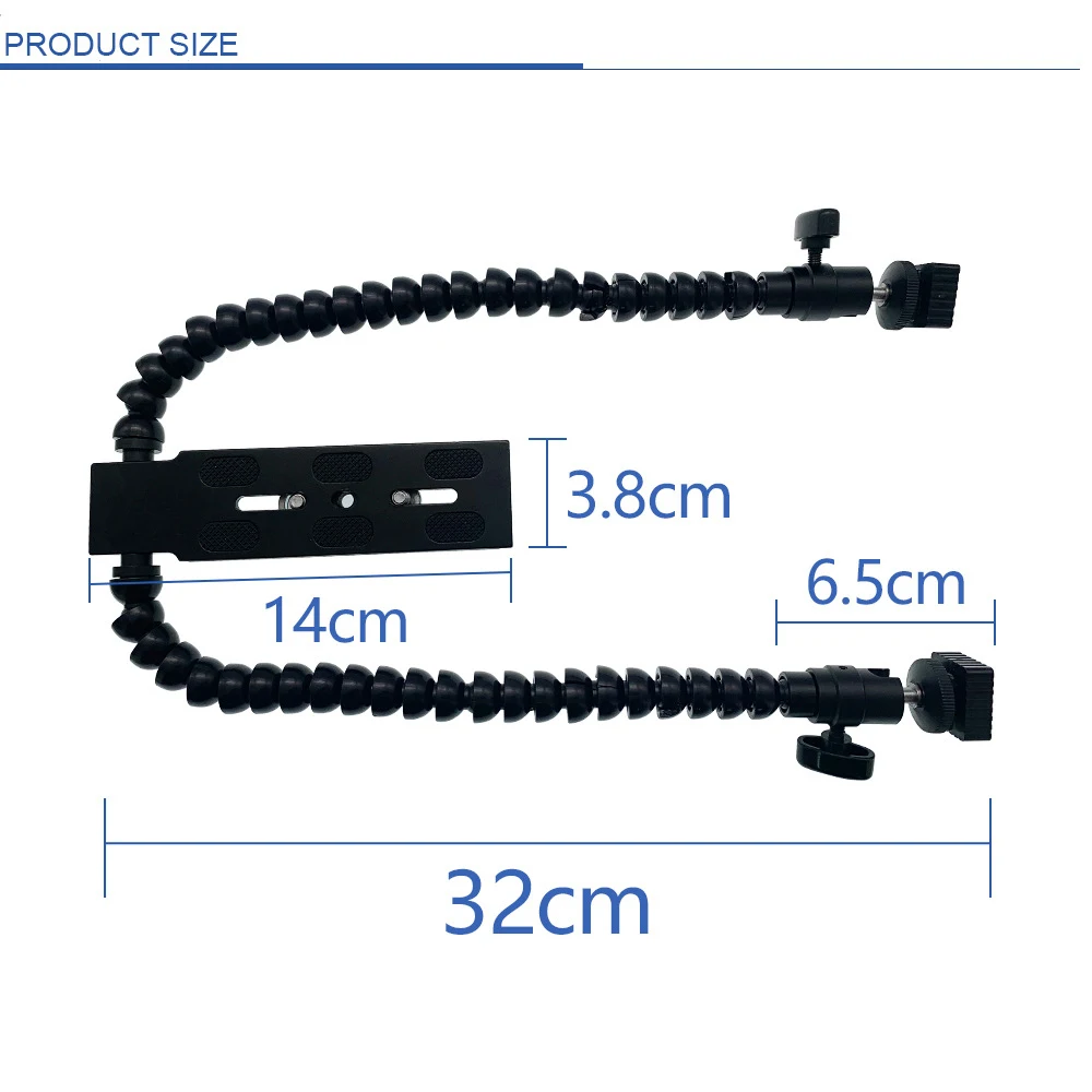 HDRIG Гибкий двойной магический Кронштейн для вспышки Горячий башмак держатель