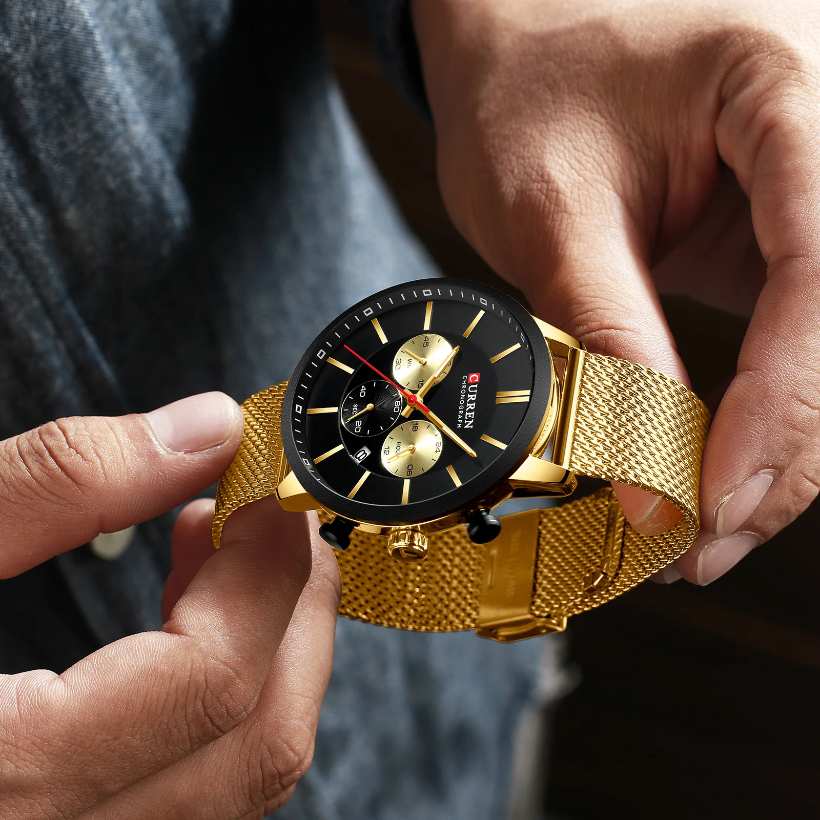 

CURREN Watch Men Fashion Business Watches Men's Casual Waterproof Quartz Wristwatch Blue Steel Clock Relogio Masculino 8340