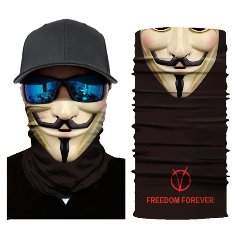 V for Vendetta для мотоцикла велосипедные шейный платок маска бандана повязка Косплэй