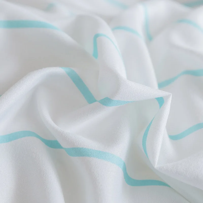 Комплект постельного белья с простыми полосками набор белых пододеяльников для