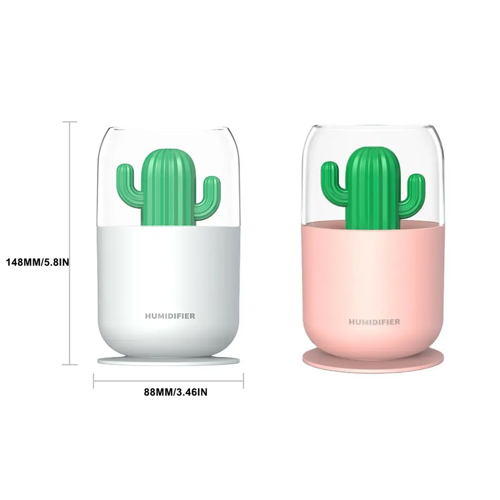 

Quiet Small Creative Student Desktop Air Spray Y07 Mini Cactus Rainbow Night Light Durable Humidifier