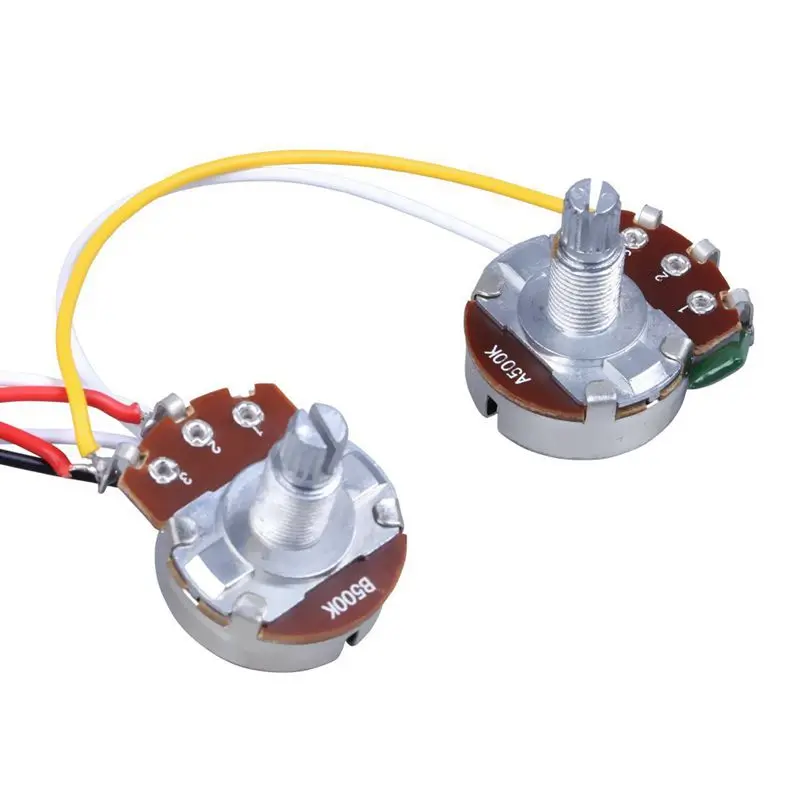 ABUO-Guitar Pre-wired Harness 3 Way Blade Toggle Switch 1V1T 500K for Electric Guitar | Спорт и развлечения