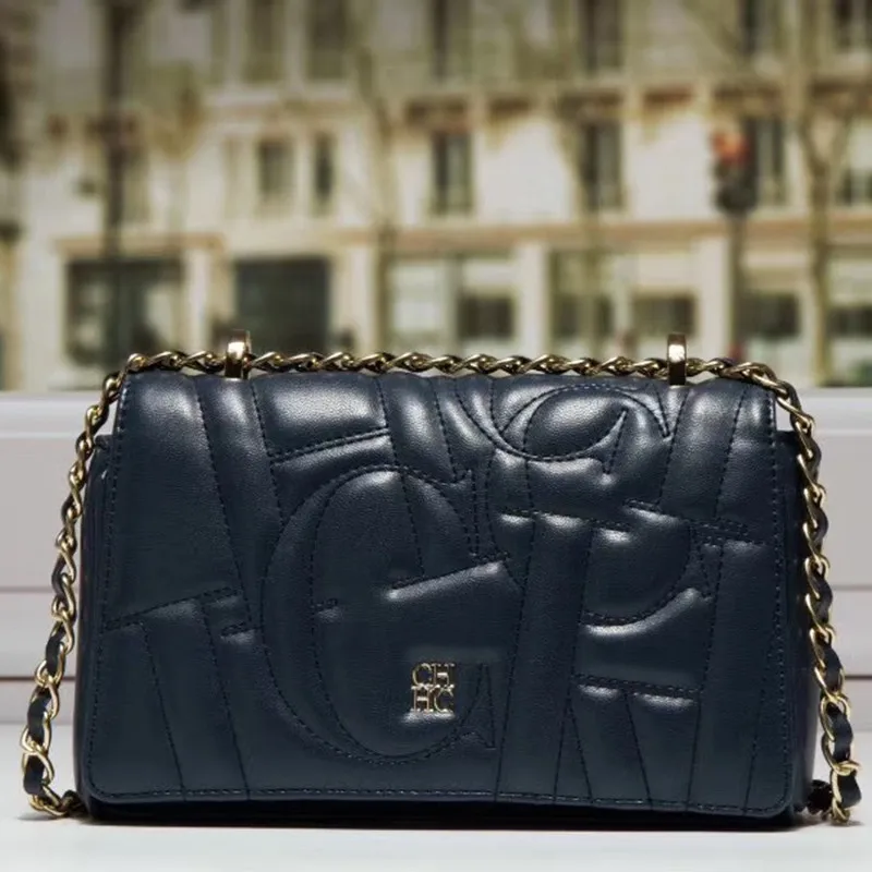 

2021 Новая модная Роскошная брендовая рельефная Сумка-конверт с надписью CH на цепочке сумка через плечо кошелек и сумочка от известного дизай...