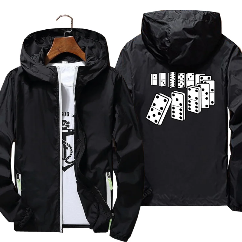 

2021 Men's jacket Domino game printing jacket Reflective Skin Sun Spring Autumn brand jacket