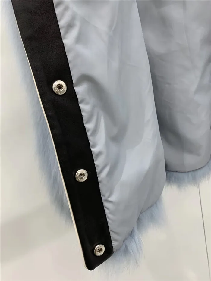 Abrigos mujer invierno шуба из натурального Лисьего меха женская зимняя короткая Повседневная мотоциклетная Лоскутная куртка из натуральной кожи Верхняя одежда