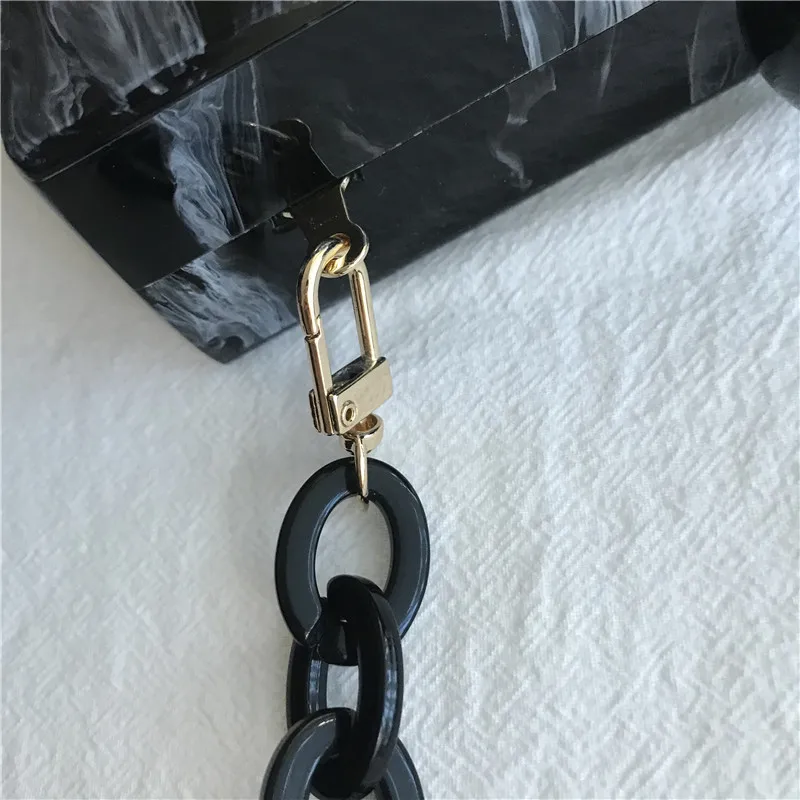 Новая чернильная акриловая сумка с мраморным рисунком модные женские клатчи