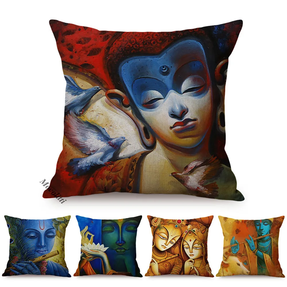 Наволочка на диванную подушку индуистский буддизм религиозное поклонение
