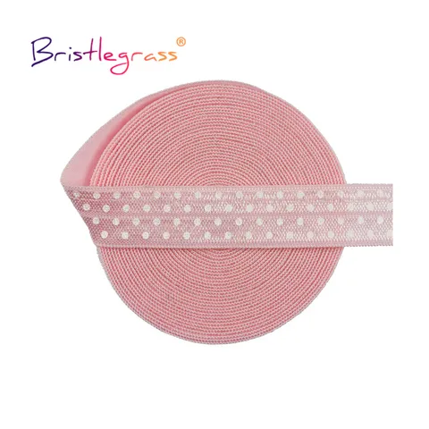 BRISTLEGRASS Эластичная лента для волос, белый принт, спандекс, сатин