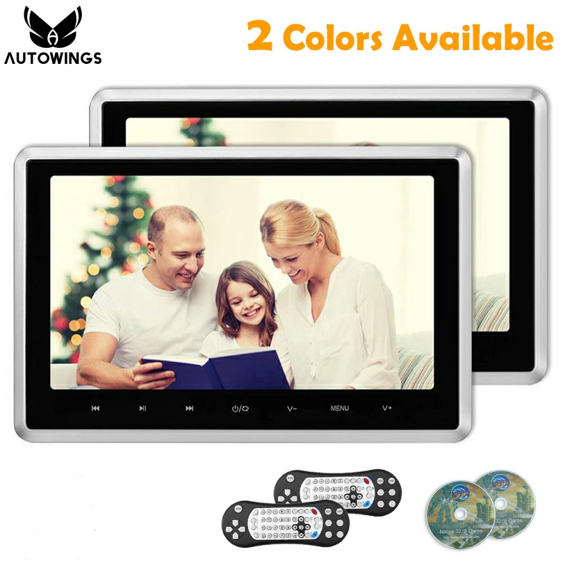 Монитор для подголовника автомобиля 10 1 дюйма 1024*600 DVD плеер USB/SD/HDMI/FM TFT ЖК экран игр