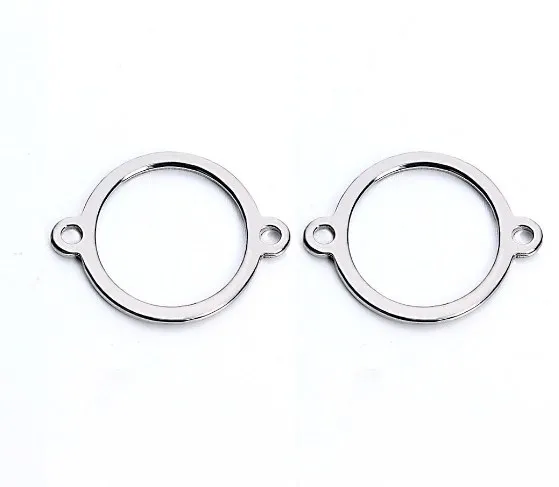 

20pcs/lot 16mm round stainless steel Connector Metal Alloy Pendant For DIY bracelet Jewelry Making rfg4s