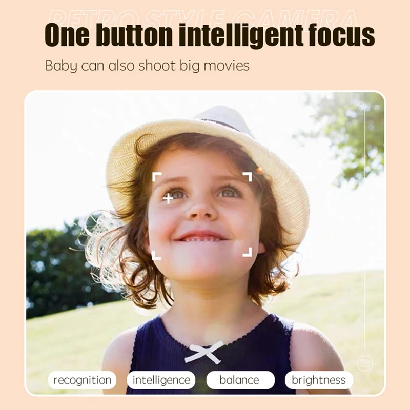 

Children's Camera, Digital Mini Camera for Fans, Can Print 2.4in Large Sn 4K Front and Rear Dual Lens Anti-Drop