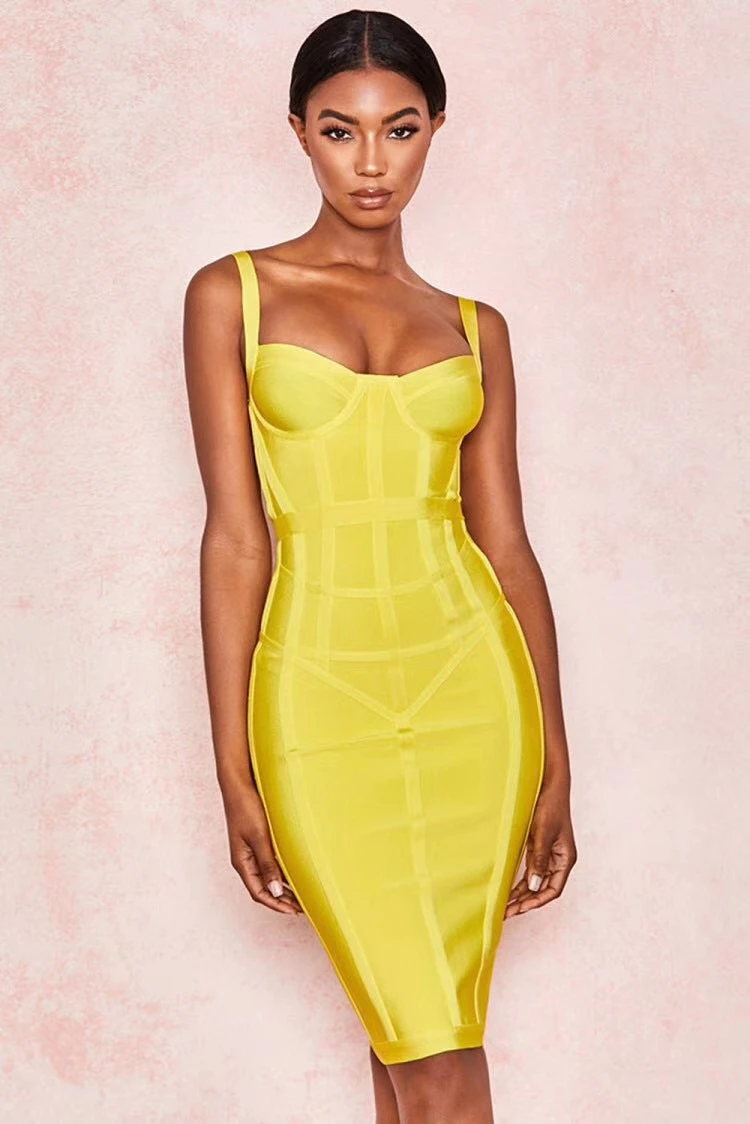 

Top Quality Sexy Women Bodycon Slip Bandage Rayon Elegant Celebridade Celebrity Show Evening Party Dress