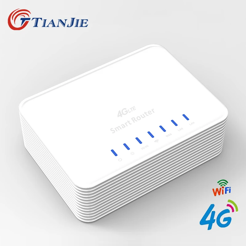 TIANJIE 4g роутер Wi Fi модем Lte точка доступа беспроводной мост гигабит слот для sim