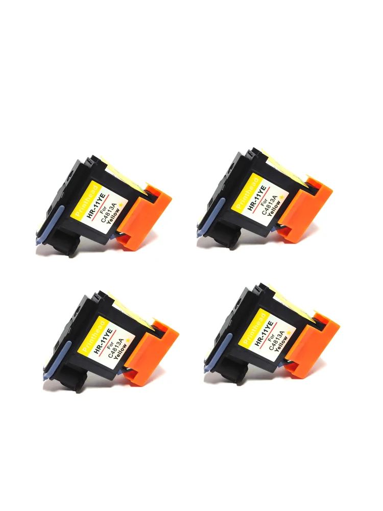 4 шт. печатающая головка совместимая с hp11 Желтая для 11 печатающих головок 500 510 500PS