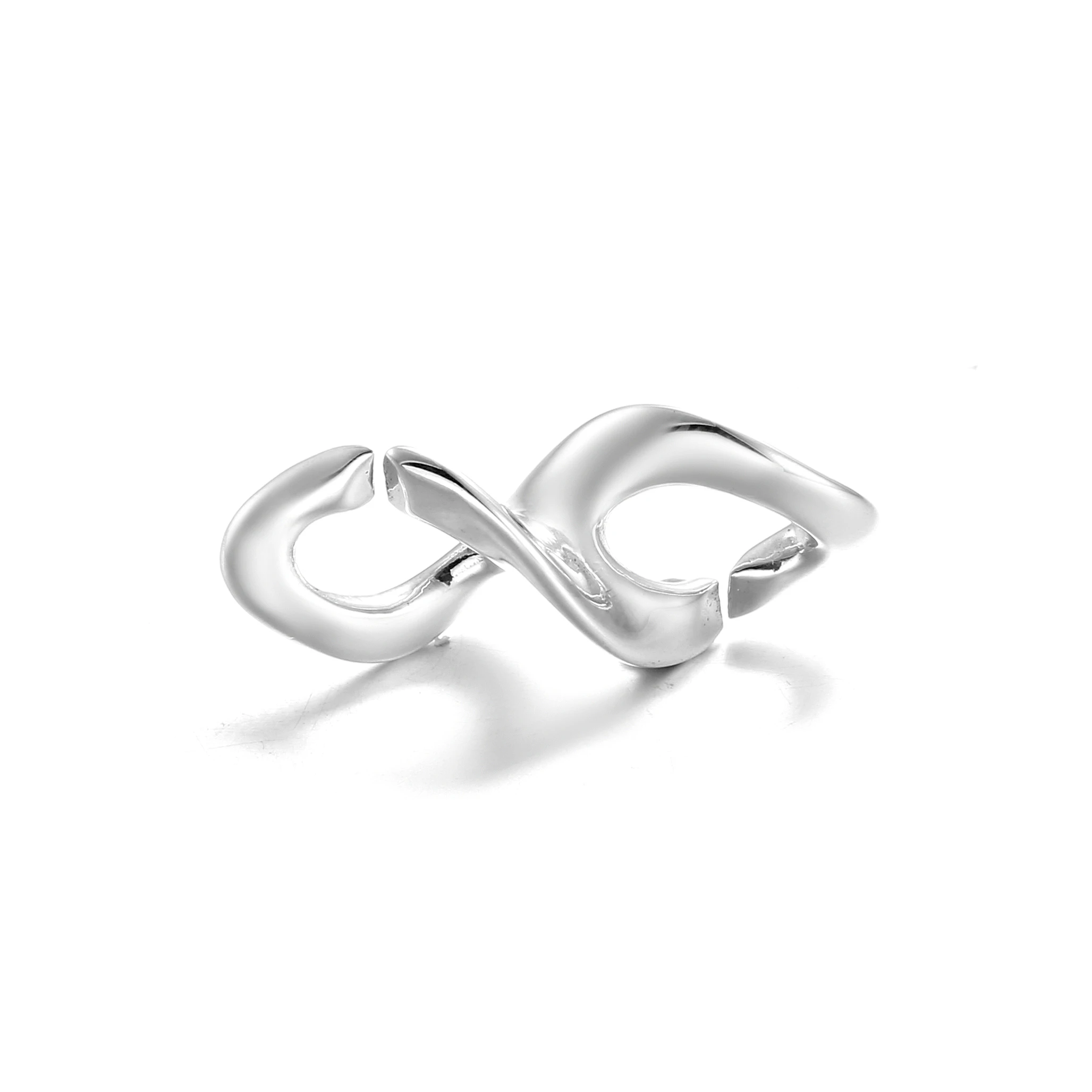 Шарм-бусина Счастливый номер 8 из серебра 925 пробы | Украшения и аксессуары