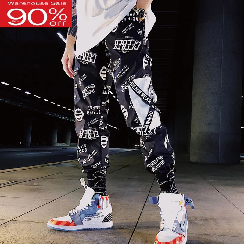 Мужские Студенческие Новинка весна-осень 2020 хип-хоп трендовые мужские брюки до