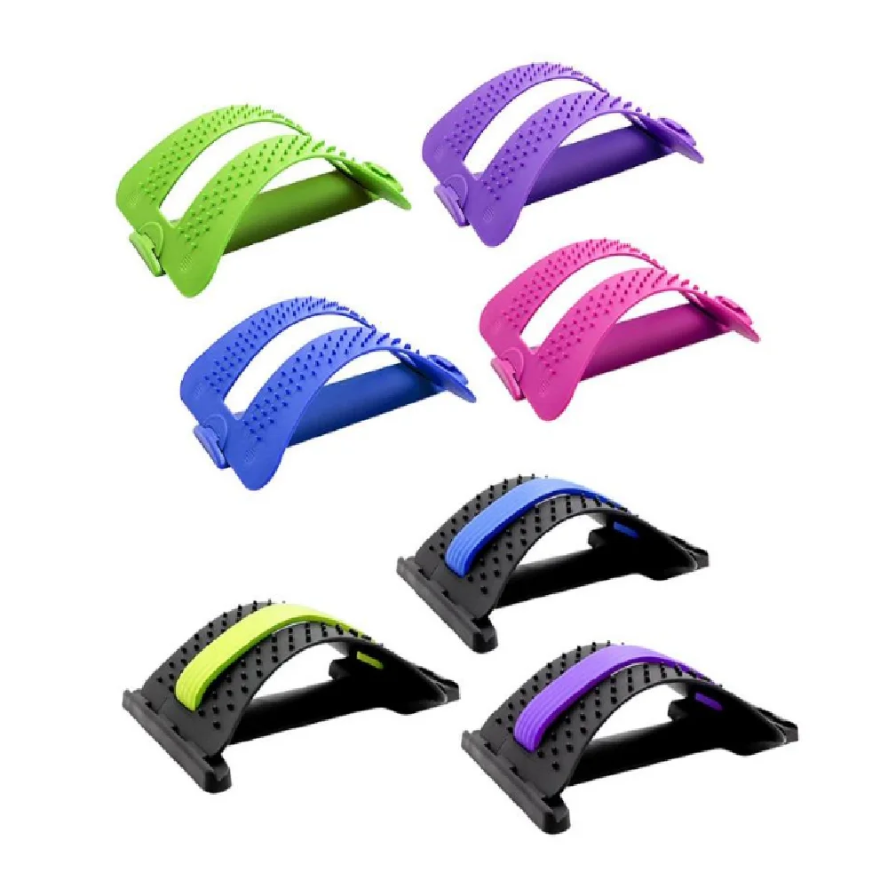 1pc Back Stretch Equipment Massager Magic Stretcher Fitness Lumbar Support Relaxation Spine Pain Relief Corrector Health Care | Красота и