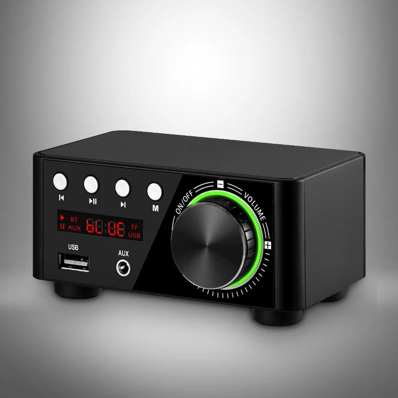 

HIFI Bluetooth 5.0 Digital Power Amplifier Board 50WX2 Stereo AMP Amplificador Home Theater USB TF Card Player