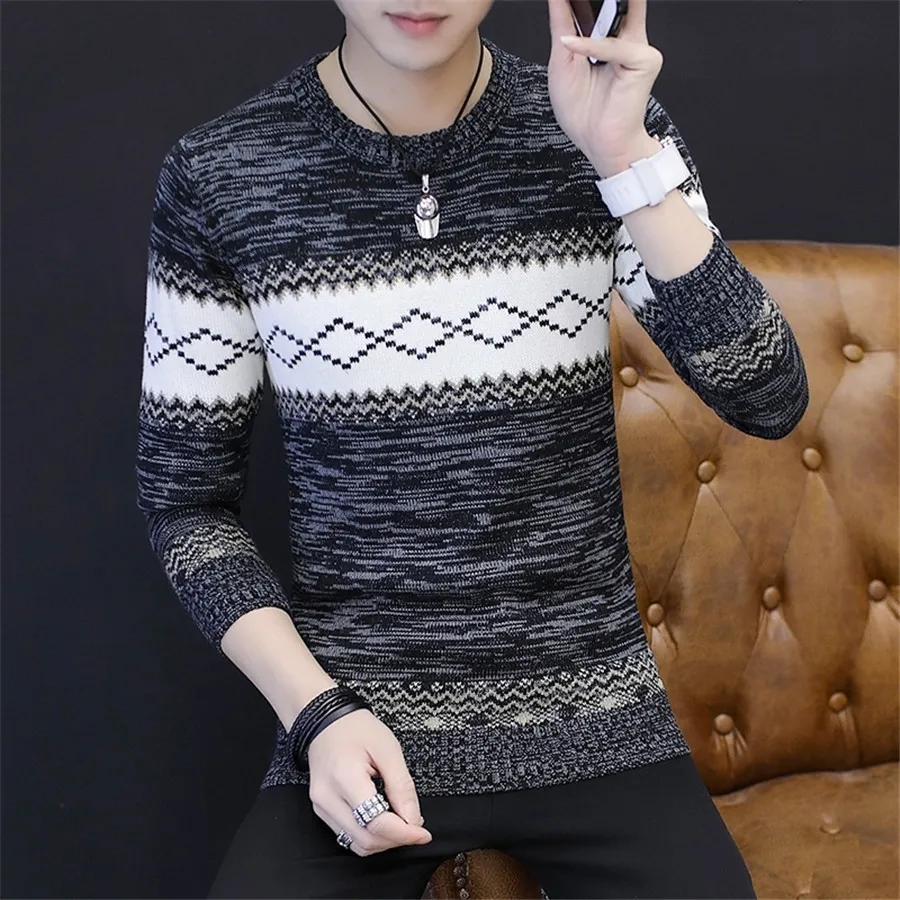 Осенне-зимний базовый пуловер свитер для влюбленных женский мужской парный