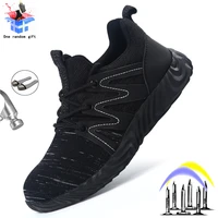 safety shoes mens work outdoor boots indestructible steel toe cap puncture proof work sneakers anti smash breathable sneakers