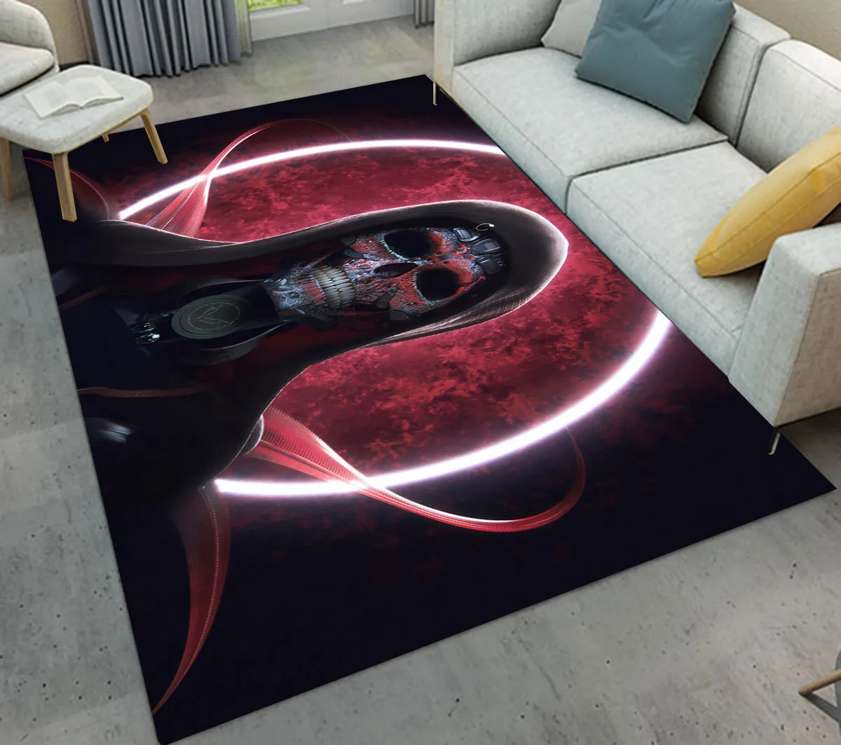 Демон злой Грим жнец Скелет Череп Хэллоуин пол Коврики для гостиной спальни