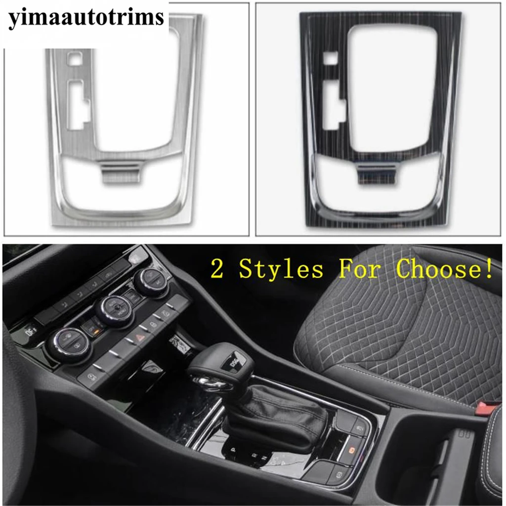 

Yimaautotrims Auto Accessory Fit For Skoda Kodiaq 2017 - 2020 Stainless Steel Stalls Gear Shift Box Decoration Cover Trim