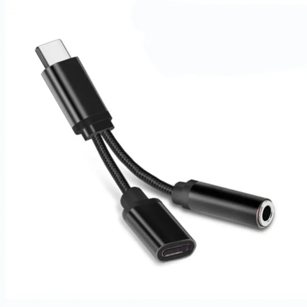 2в1 USB C type до 3 5 мм разъем AUX аудио кабель зарядный адаптер для наушников мобильных
