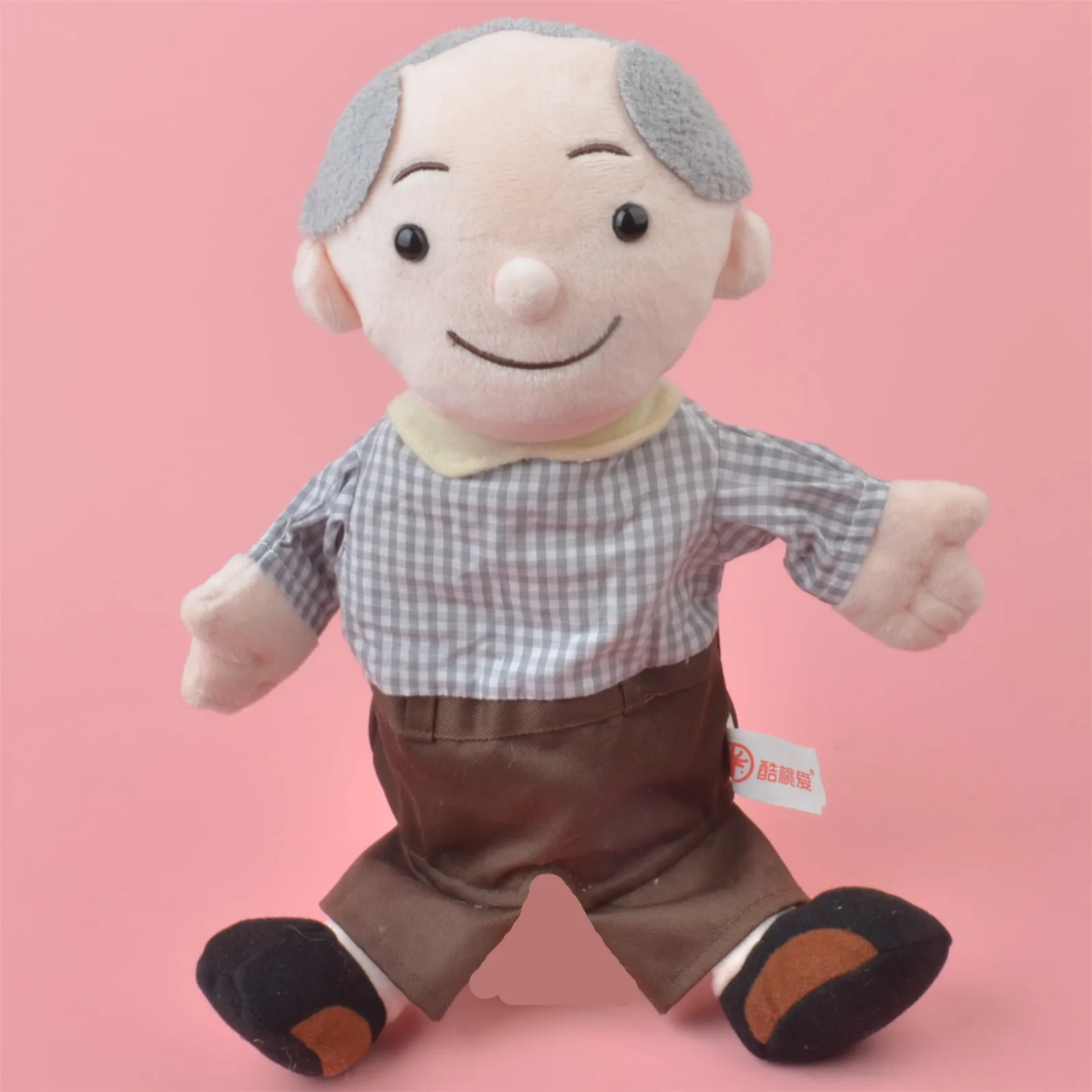 Плюшевые куклы мягкий дедушка папа семейная перчатка на палец развивающая