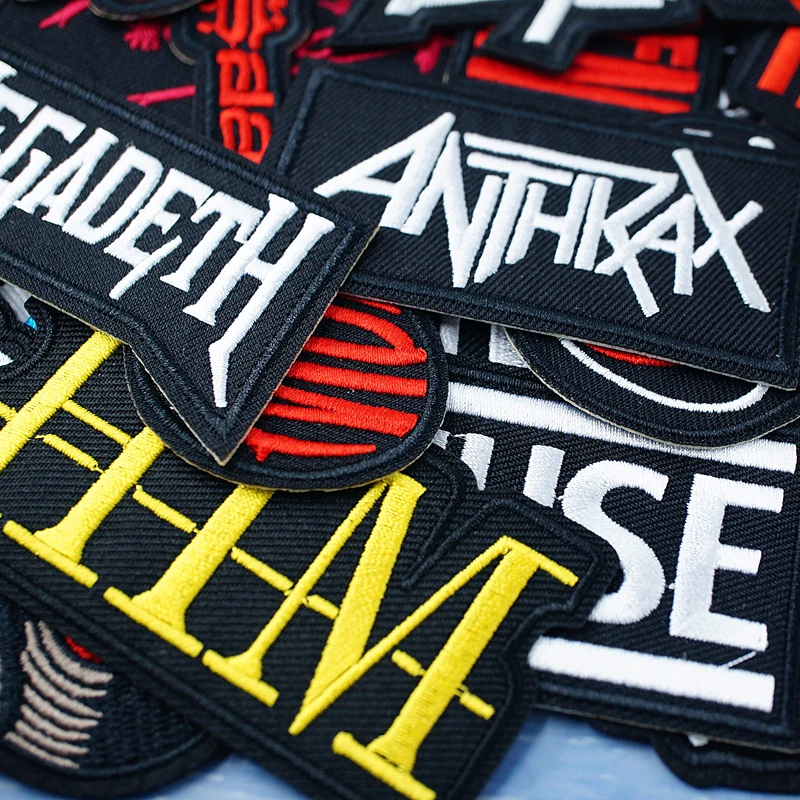 Музыкальные нашивки группы ROCK Parche термоклейкие значки полосатая вышитая