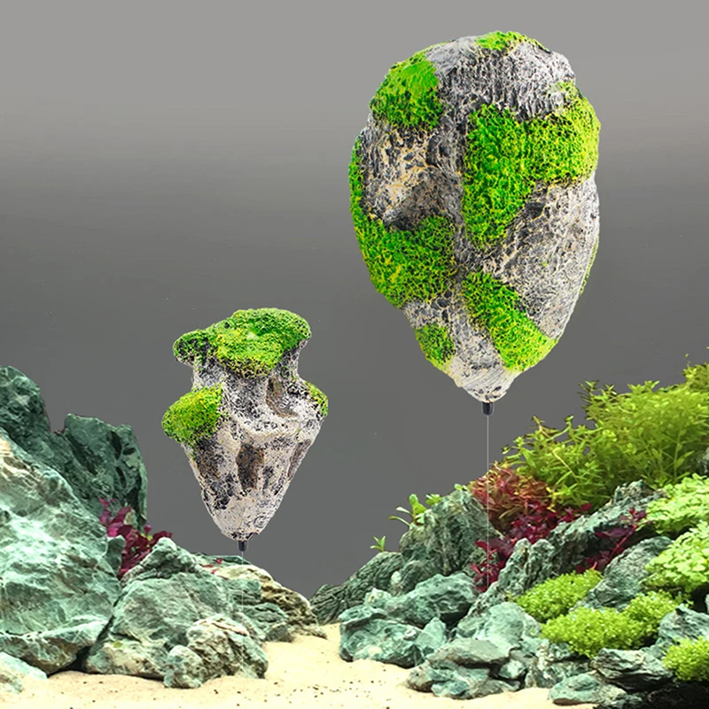 

S M Floating Rock Suspended Artificial Stone Aquarium Decor Fish Tank Decoration Floating Pumice Flying Rock Ornament