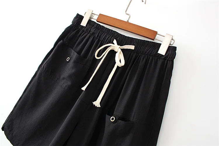 

Elastic High Waist Shorts for Women 2021 Summer Casual Simple Style Rainbow Print Shorts Female Black Short Pants