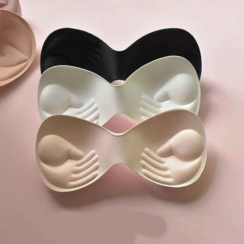 

1Pair Body-fitted Design Swimsuit Pad Insert Women Breast Bra Enhancer Push Up Bikini Padded Inserts Chest Invisible Padded
