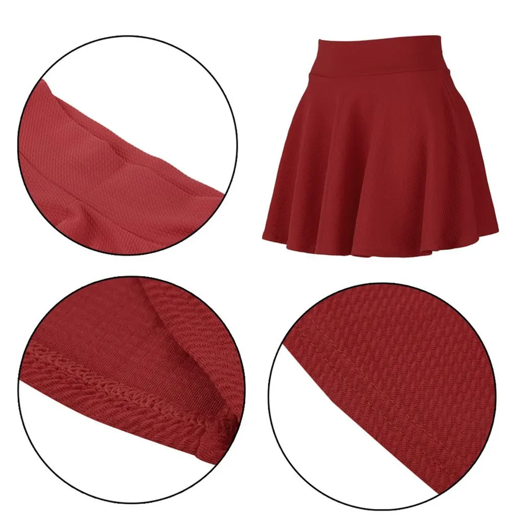 Новейшая юбка с завышенной талией плиссированные юбки черный Мини Сексуальная в