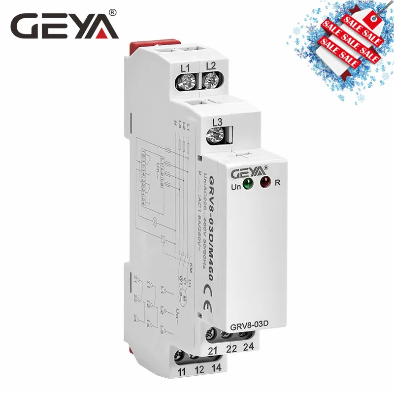 GEYA GRV8-03 реле контроля последовательности фаз 1SPDT или 2SPDT 8A 10A Лифт реле фаза защиты от сбоя