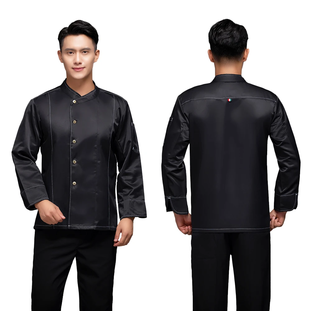 Высокое качество куртка шеф-повара питание кухонный официант Униформа рубашки