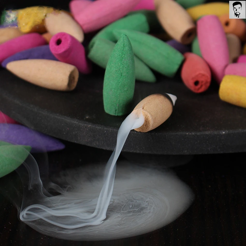 

River Mountain Craft Incense Holder Ceramic Waterfall Backflow Incense Burner Home Decor Best Christmas Gift 2021