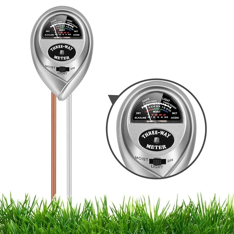 

2PC PH Meter, Hygrometer 3-In-1 Tester, with Moisture, Light and PH Test, Test Kit, Suitable for Home/Garden/Farm