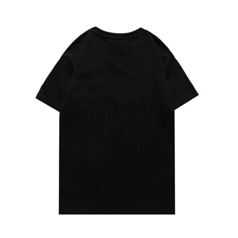 

2021 men's and women's short-sleeved T-shirt men's cotton print loose short-sleeved bottoming shirt round neck top trend couple
