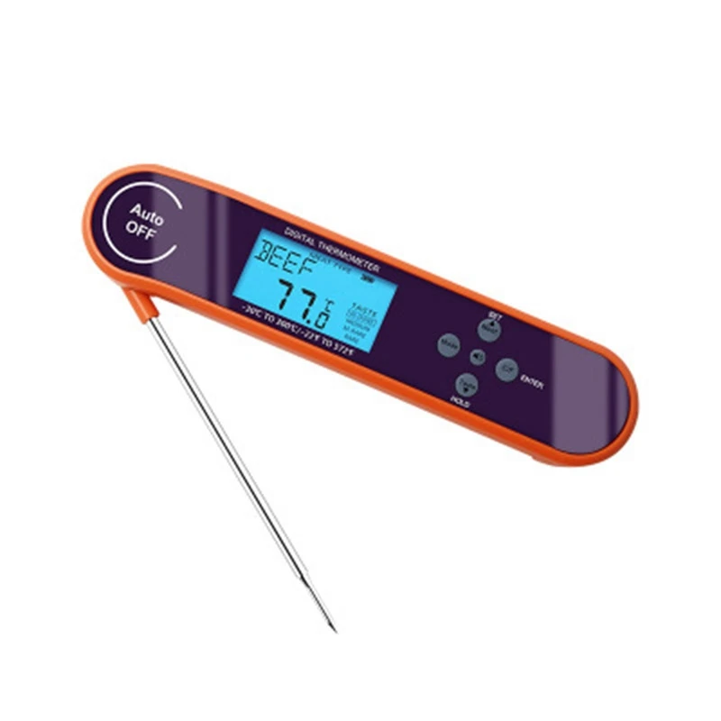 

Electronic Digital Display Food Thermometer Waterproof Voice Alarm