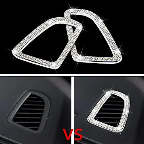 Подходит для Mercedes Benz Bling аксессуары для женщин C Класс GLC Автомобильный интерьер Кондиционер Выход Bling горный хрусталь 3D наклейки