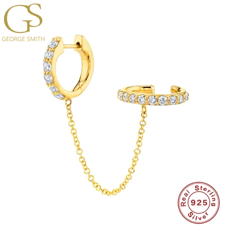 

GS 925 Sterling Silver Hoop Earrings No Pierced Elegant European and American For Woman Earring Fine Jewelry Dropshipping