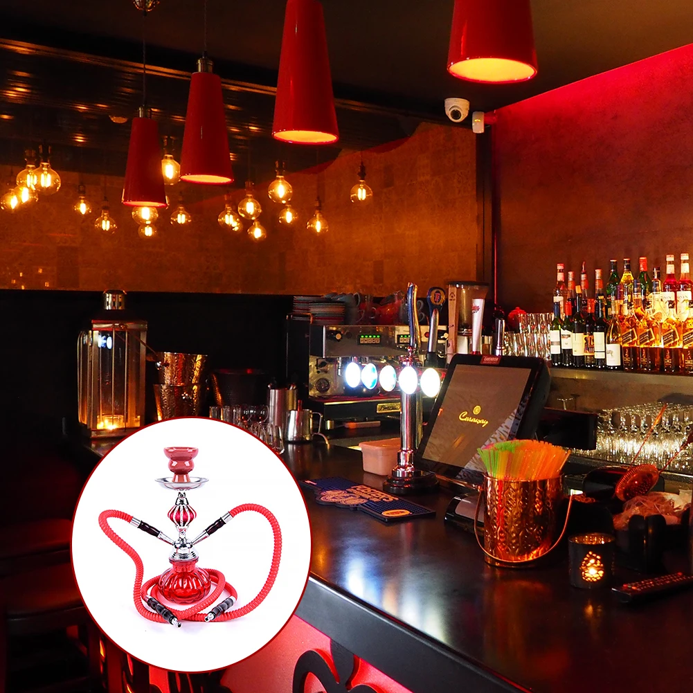 Аксессуары табака трубка для кальяна Набор двойной шланг с серебряным