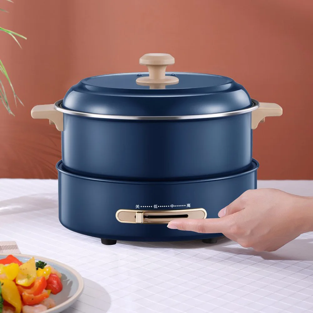 Кастрюля электрическая бытовая с подогревом съемная и моющаяся для быстрой