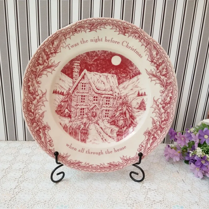 Johnson Brothers керамические тарелки оригинальный один красный Санта Винтаж таблички