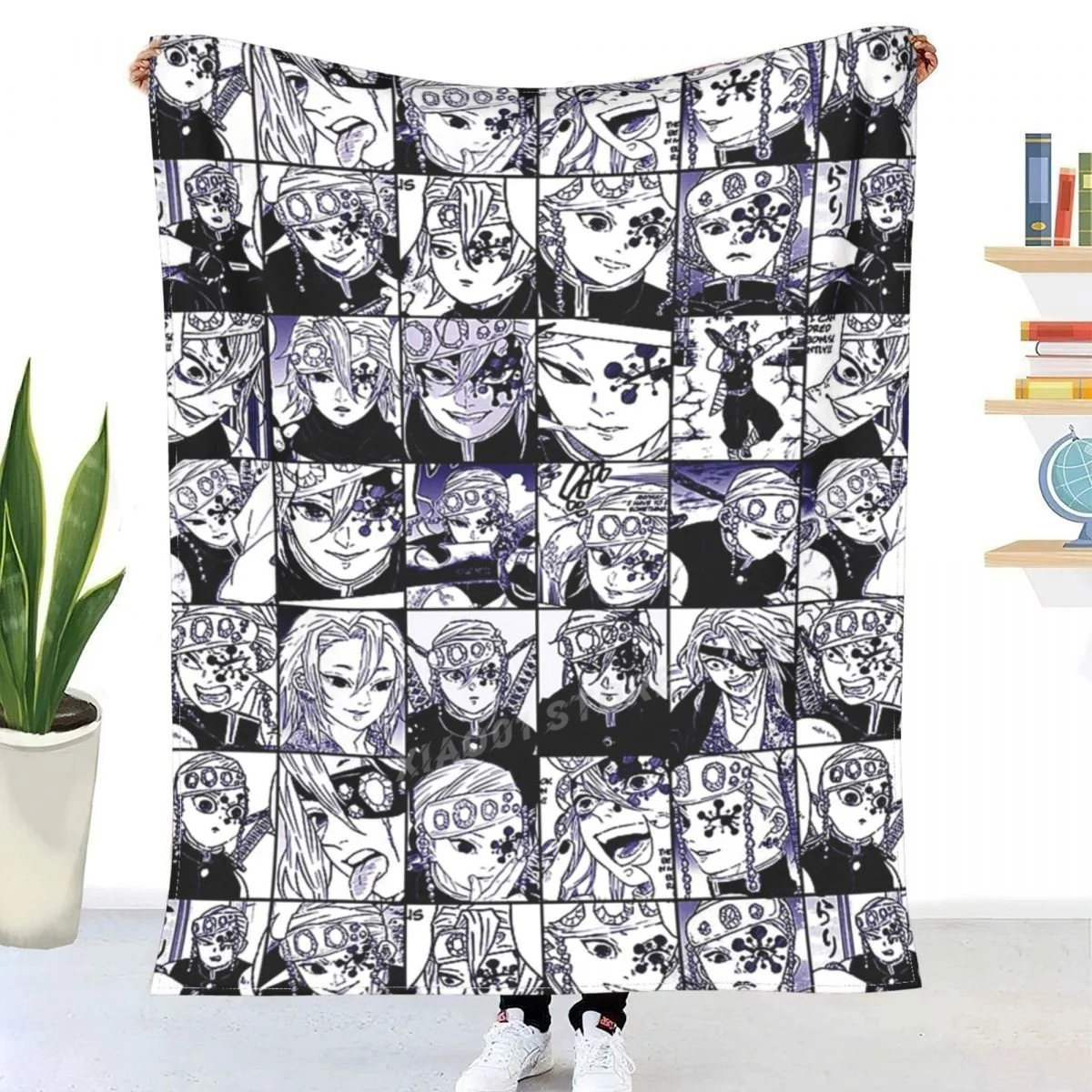 

Tengen Uzui- Collage Color Version Throw Blanket Sherpa Blanket Bedding soft Blankets