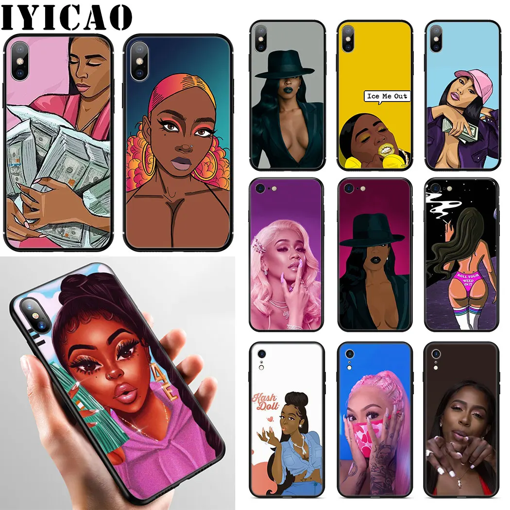 Мягкий силиконовый чехол Kash Doll для телефона iPhone 11 Pro Max XR X XS 6 6S 7 8 Plus 5 5S SE