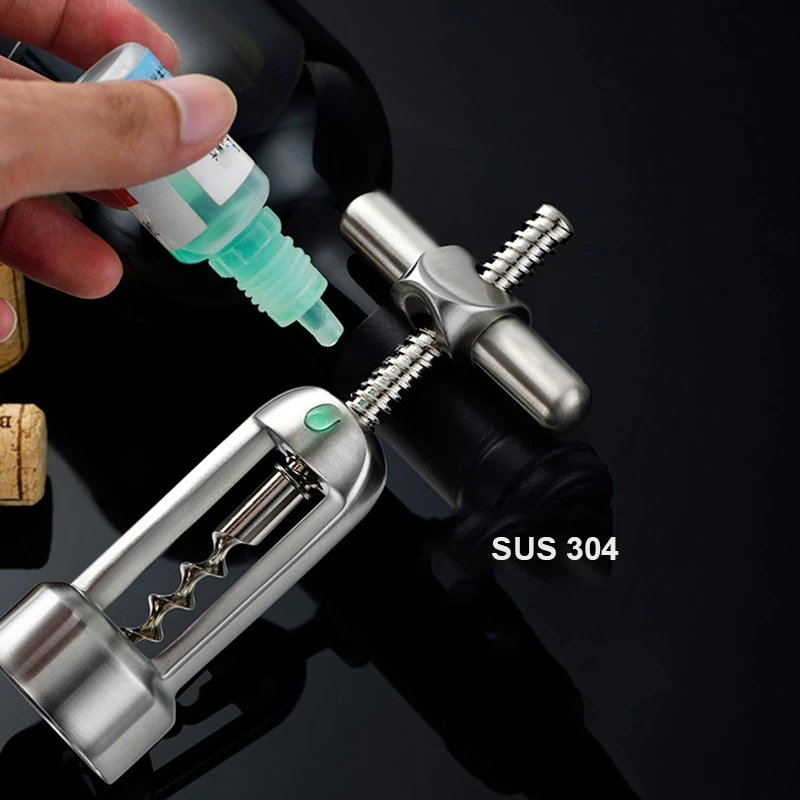 

Stainless Steel Creative Vintage Wine Bottle Opener Corkscrew Leverage Design Corkscrew For Red Wine Kitchenware Bar Tools
